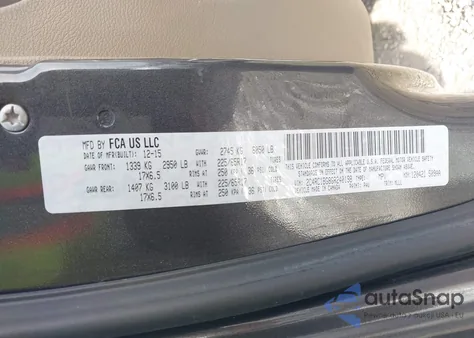 2016 Chrysler Town & Country Touring z USA, uszkodzony, nr VIN 2C4RC1BG8GR240198